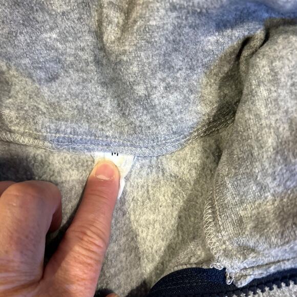 70s 80s Vintage PATAGONIA Gray/Blue Full Zip Stand Collar Jacket Men's Medium - Picture 3 of 11